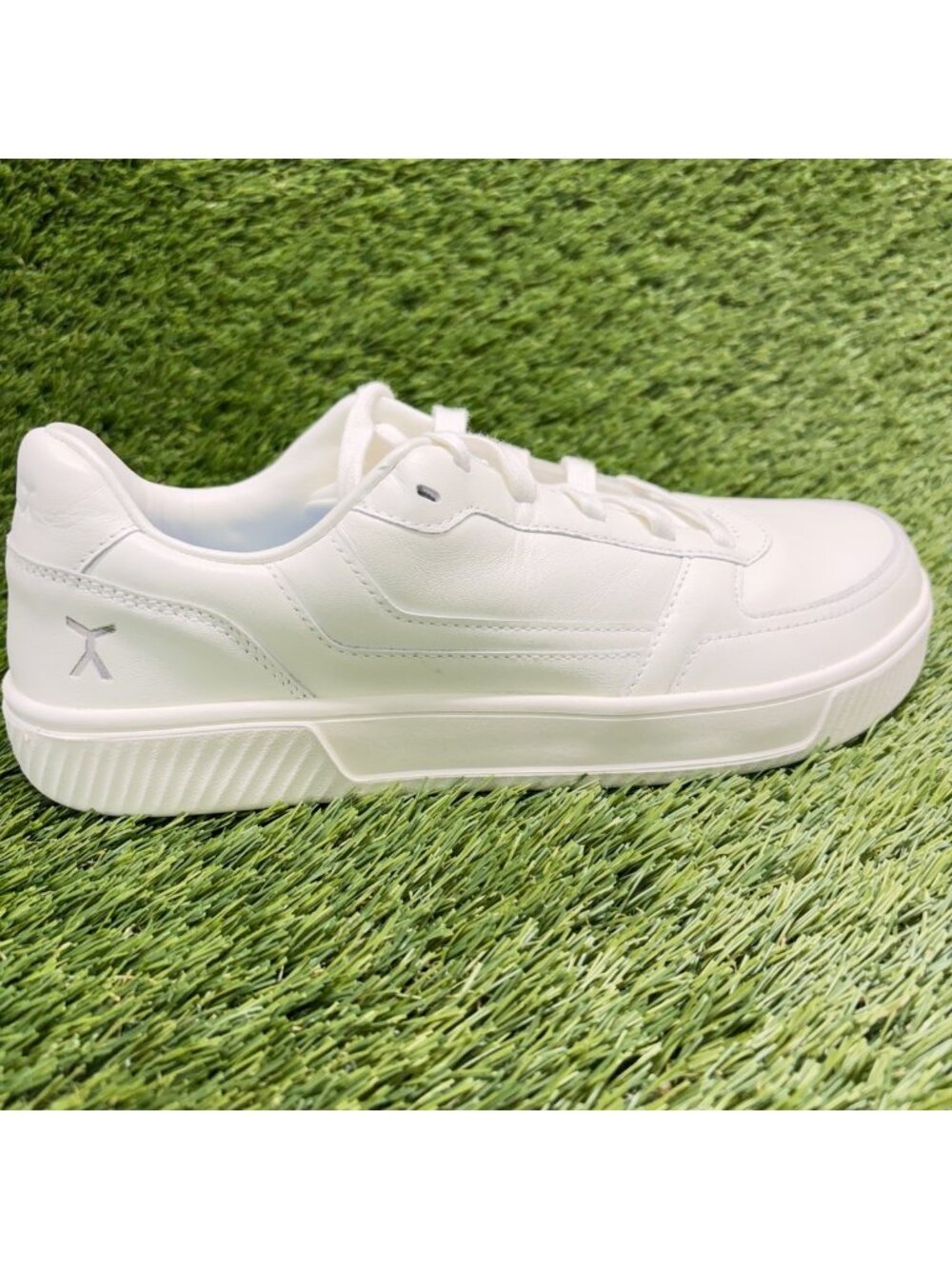 Flux Footwear Adapt Leather Trainer White Mens Size 9 Athletic Shoes Sneakers